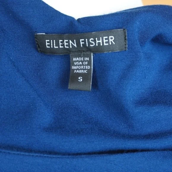 Eileen Fisher Deep Blue Midi Dress Size Small - Picture 9 of 10